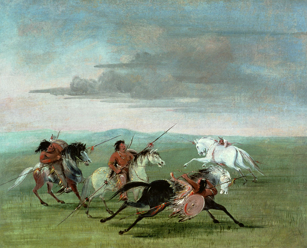 Comanche Feats of Martial Horsemanship from George Catlin