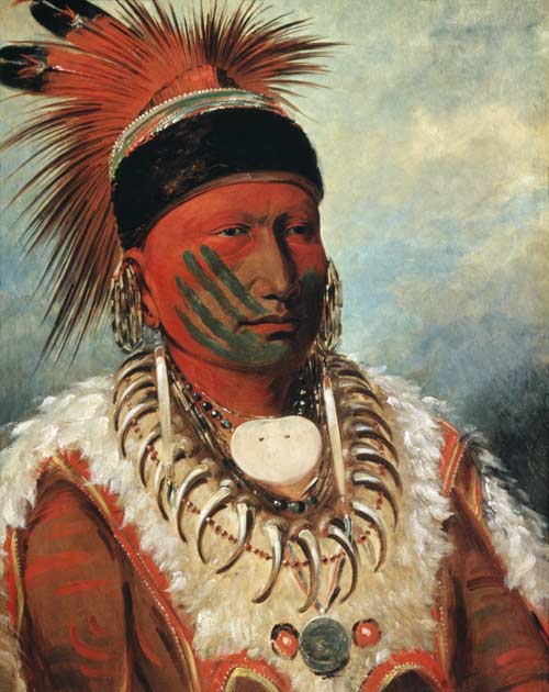 'White Cloud', Chief of the Iowas from George Catlin