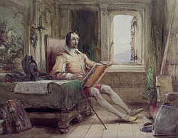 Don Quixote in his Study from George Cattermole