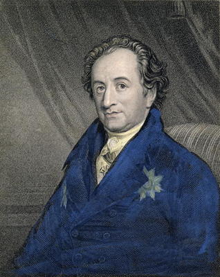 Portrait of Johann Wolfgang von Goethe (1749-1832) engraved by James Posselwhite (1798-1884) pub. by from George Dawe