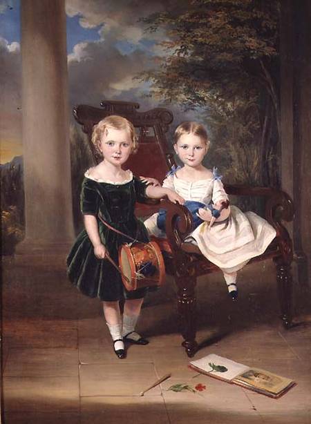 Portrait of two Children, Herbert and Rose from George Duncan Beechey