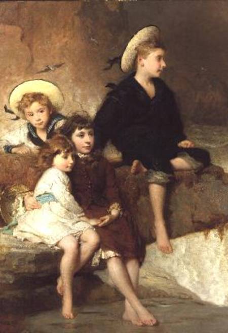 The Children of Sir Hussey Vivian at the Seaside from George Elgar Hicks