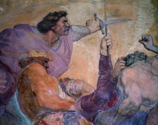Detail of Punishment of the Doctor, Villa Medicea di Careggi (fresco) from George Frederick Watts