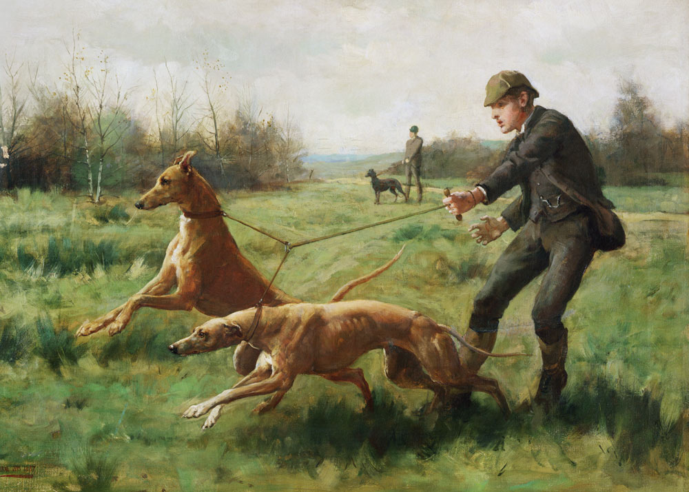 Exercising Greyhounds from George Goodwin Kilburne