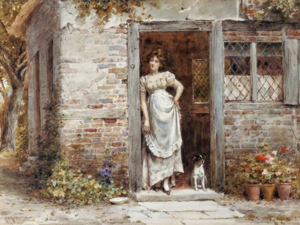 Waiting for the Post from George Goodwin Kilburne