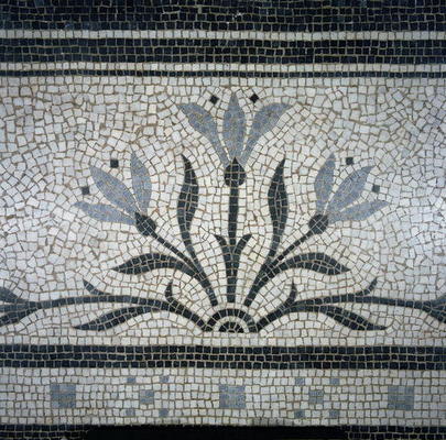 Detail of a floral floor pattern, c.1880 (mosaic) from George II Aitchison