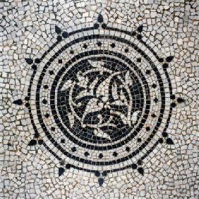 Detail of a geometric floor pattern, c.1880 (mosaic)