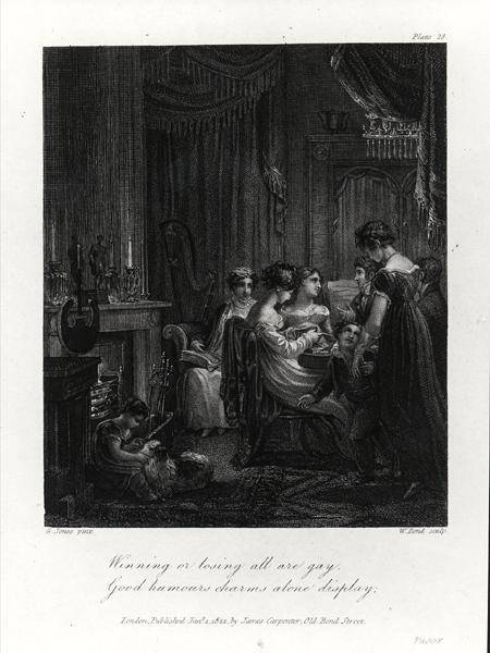Domestic Scene, from 'The Social Day' by Peter Coxe, engraved by William Bond from George Jones