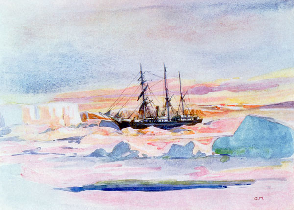 Aurora Australis, illustration from ''The Heart of the Antarctic: The Nimrod Expedition to the South from George Marston