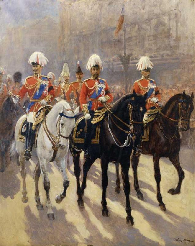 König George V bei einer Prozession from George Scott