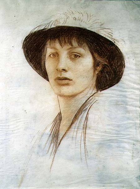 Girl in a Feathered Hat from George Spencer Watson