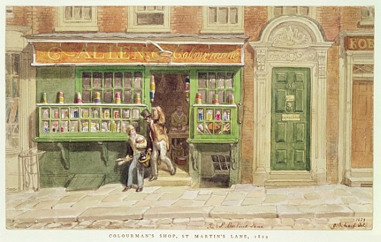 Colourman''s Shop, St Martin''s Lane from George the Elder Scharf