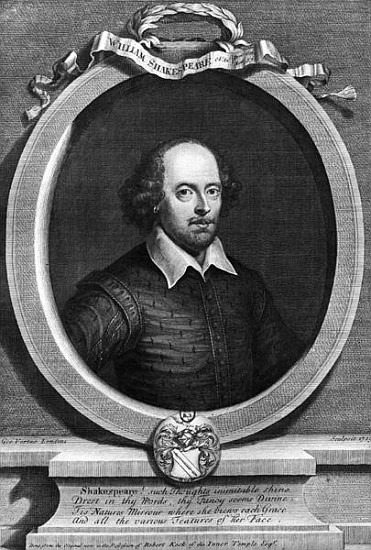 Portrait of William Shakespeare (1564-1616) 1719 from George Vertue