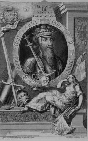 Edward III (1312-77) King of England from 1327, after a painting in Windsor Castle, engraved by the