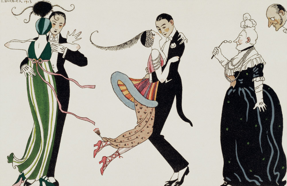 The Madness of the Day, engraved by H. Reidel for the Friends of the Journal des Dames et des Modes, from Georges Barbier