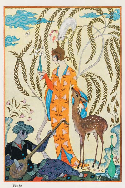Persia, illustration from 'The Art of Perfume', pub. 1912 (pochoir print) from Georges Barbier
