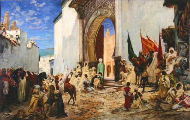 Entry of the Sharif of Ouezzane into the Mosque, 1876 (oil on canvas) from Georges Clairin