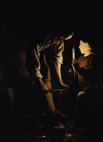 Joseph as a carpenter and the Jesusknabe from Georges de La Tour