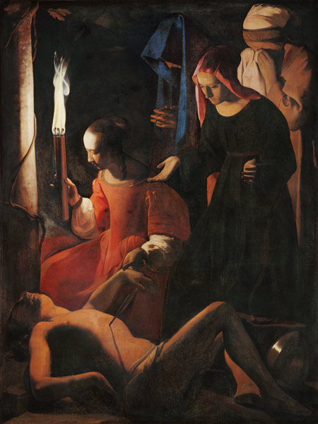 St. Sebastian Tended by St. Irene from Georges de La Tour