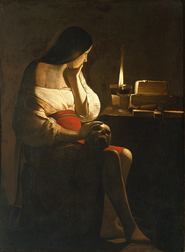 The St. Magdalena with the night light (called: Madeleine Terff) from Georges de La Tour
