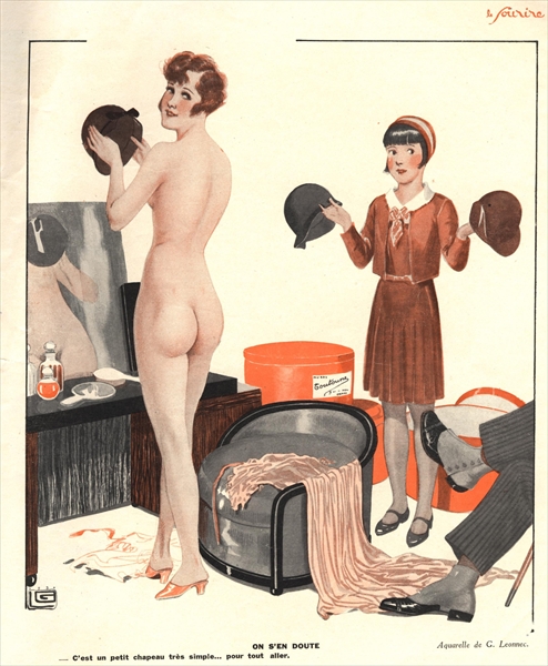 Illustration from ''Le Sourire'' (colour litho)  from Georges Leonnec