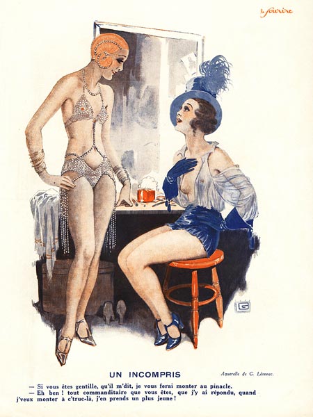 Un incompris, illustration from ''Le Sourire'', 1920s (colour litho)  from Georges Leonnec