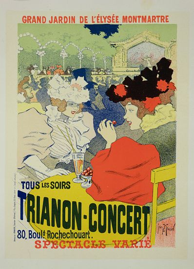 Reproduction of a Poster Advertising the 'Trianon-Concert' from Georges Meunier