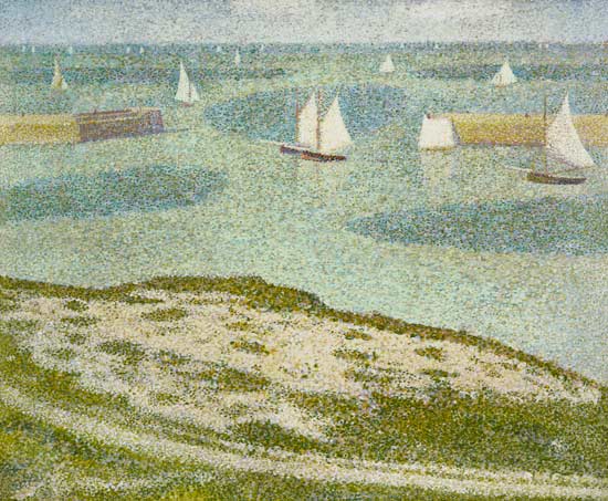 Entry to the port port en-Bessin from Georges Seurat