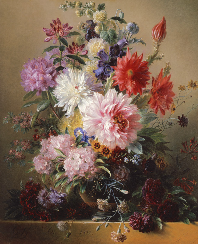 Still life with flowers from Georgius Jacobus Johannes van Os