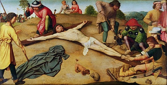Christ Nailed to the Cross, 1481 (oil on oak) from Gerard David
