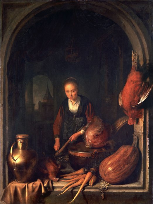 G.Dou / Cleaning carrots / no date from Gerard Dou