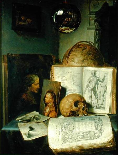Still Life with a Skull from Gerard Dou