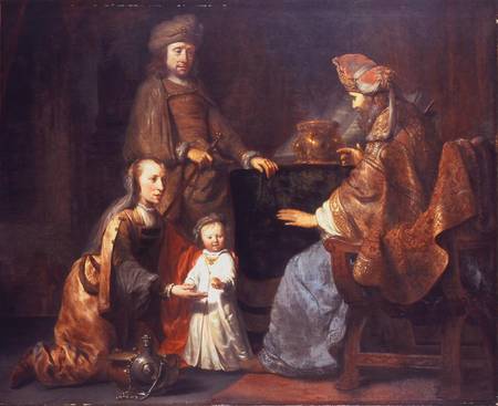 The Infant Samuel Brought by Hannah to Eli from Gerbrand van den Eeckhout