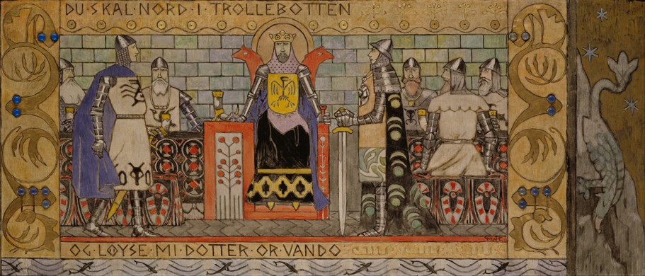 Åsmund in the King's Hall from Gerhard Munthe