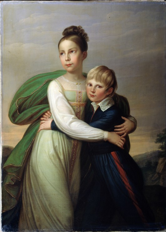 Prince Albert of Prussia (1809-1872) and Princess Louise of Prussia (1808-1870), children of king Fr from Gerhard von Kügelgen