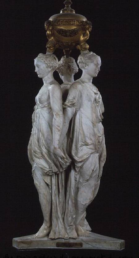 The Three Graces funerary monument with the heart of Henri II (1519-59) 1559 from Germain Pilon