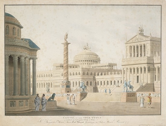 Capitol, set for ''La clemeza di Tito'' designed by Beuther from German School