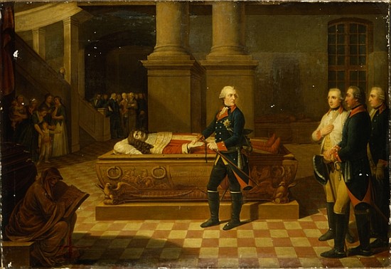 Frederick II in the Elector''s Crypt from German School