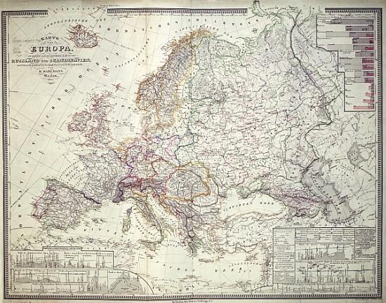 Map of Europe from German School
