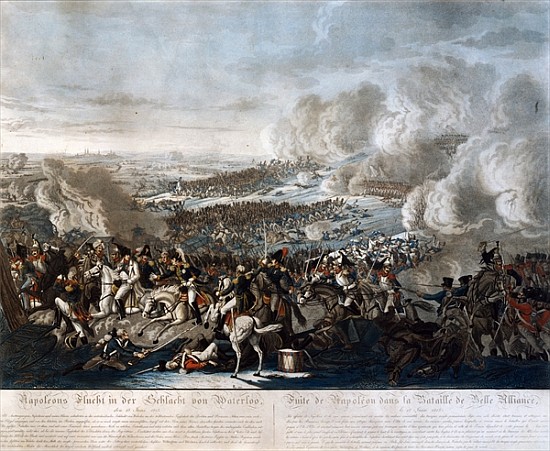 Napoleon''s flight from the Battle of Waterloo, 18th June 1815 from German School