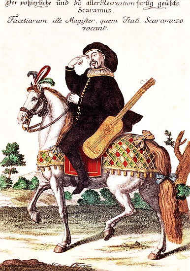 Scaramouche on Horseback from German School