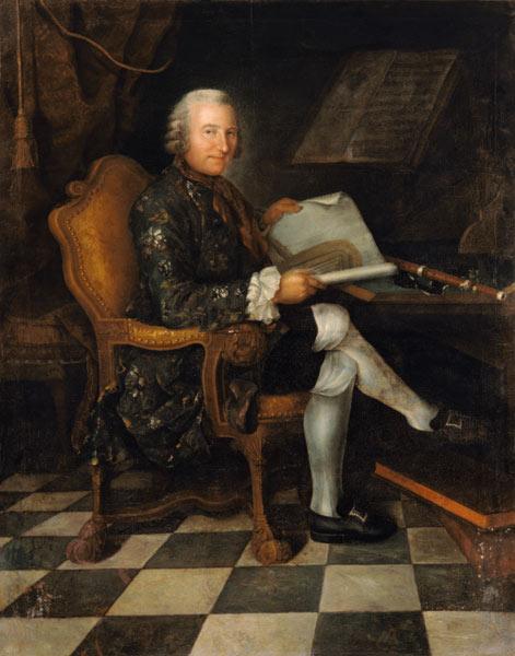 Isaac Egmont von Chasot at his Desk (with Frederick the Great''s Flute)