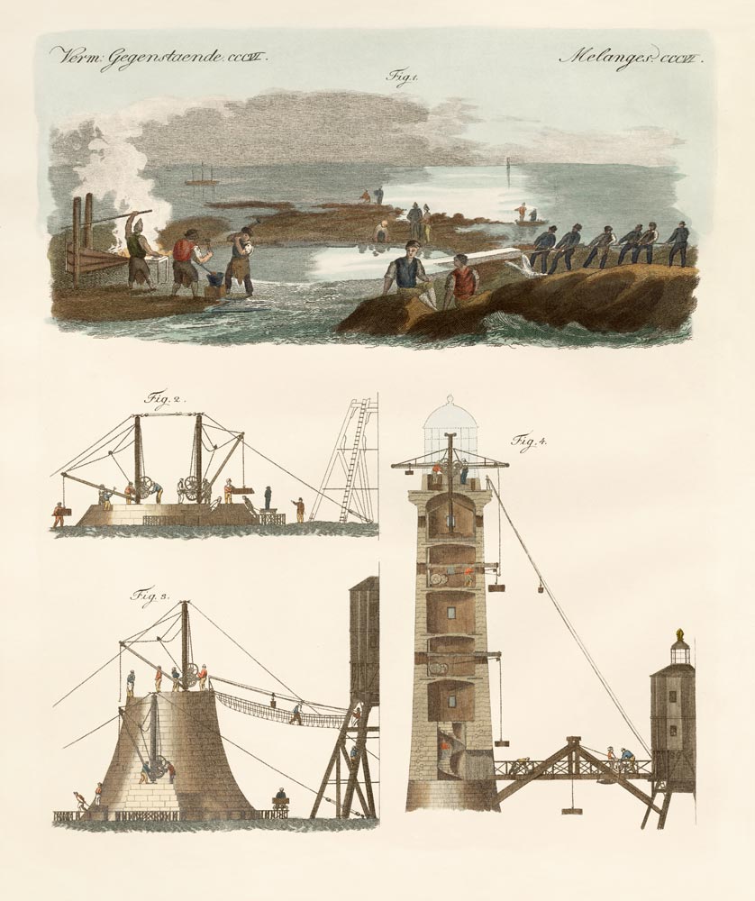 Bell Rock lighthouse from German School, (19th century)