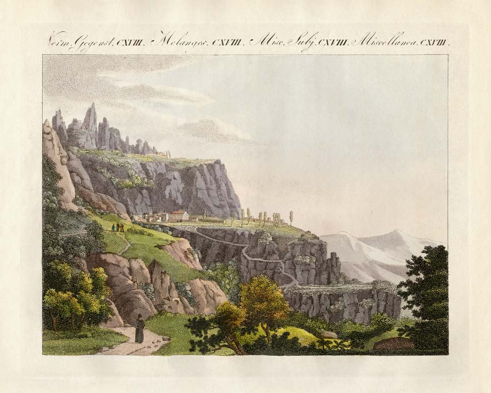 The Montserrat in Spain from German School, (19th century)