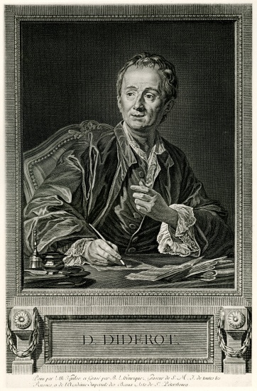 Denis Diderot from German School, (19th century)