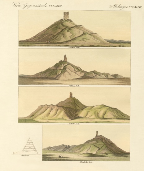 Description of the Birs Nimrod or of the tower of Babel from German School, (19th century)