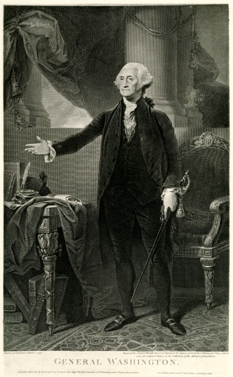 George Washington from German School, (19th century)