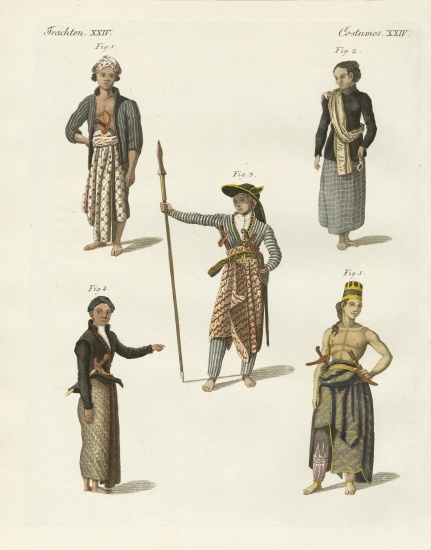 Javanese dresses from German School, (19th century)
