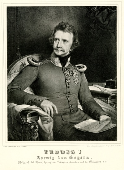 Ludwig I. from German School, (19th century)