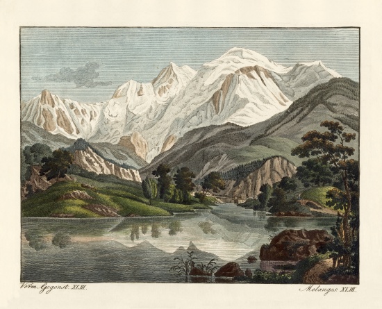 Snowy Mountains from German School, (19th century)